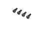 Four black metal king pin screws for Losi RC vehicles arranged in a row on a white background.