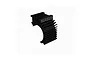 Black ARRMA branded motor heatsink with cooling fins, designed for RC motors.