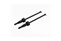 Two black ARRMA CVD driveshafts for RC vehicles, shown against a plain white background.
