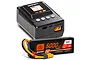 Spektrum Smart Powerstage bundle featuring an S155 G2 AC charger and a 5000mAh 2S LiPo battery with IC5 connector.