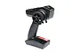 Spektrum DX3 SMART DSMR transmitter in black, featuring a steering wheel, throttle trigger, and adjustment knobs on a white background.