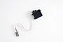FMS 16g waterproof metal geared servo with black casing, brass output gear, and a three-wire connector cable.