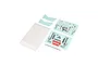 Clear polycarbonate RC body panel, two small side panels, sticker sheets with Axial and Gilamon branding, and a set of small mounting screws on a white background.