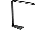 A black SkyRC Pit Light Pro LED desk lamp with a foldable arm, touch-sensitive control buttons on the stem, and a rectangular base.