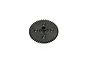 A black Kyosho steel 46T spur gear for RC vehicles, shown from a top-down angle against a white background.