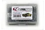 RC Screwz stainless steel screw kit for Arrma Mojave 6s BLX in a clear plastic storage container.