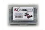 RC Screwz stainless steel screw kit for Arrma Typhon BLX in a clear plastic divided storage container with a product label.