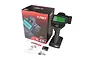 FlySky FS-G7P+ 10-channel RC transmitter, R11P receiver, and quick start guide in front of the product packaging box.