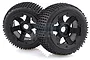 Rovan 4.7/5.5" Baja 5B Rear Dirt Buster Tyres on Black Rims - Beadlocked Wheels 2Pcs 850232
