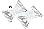 Rovan Silver Aluminium Quick Release Roll Cage Braces 85209