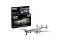 Revell 1/144 scale Lockheed L.1049G Super Constellation model aircraft kit box and assembled model on a white background.