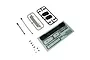 Kyosho Hakosuka-Style Light Cover Set parts including plastic trees, decal sheet, and small hardware.