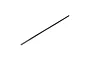 A straight, black cylindrical wing tube for an RC airplane, isolated against a plain white background.