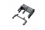 A black Losi mechanical brake mount and brace set for RC cars, shown as two separate plastic components on a white background.