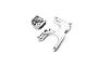 A silver Losi aluminium motor mount and mounting block set for RC vehicles on a white background.