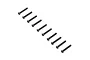 Ten black metal button head screws arranged in a diagonal line against a white background.