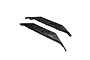 A pair of black plastic side guards for an RC car, featuring the Losi logo and the text Race Inspired.