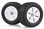 HSP 2.5" Knobby Tyres on White Chrome Rims - Wheels 2Pcs 17703
