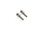 Two silver-coloured metal pivot balls with threaded shafts, shown against a plain white background.