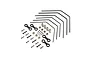 A set of TLR 1/8 scale RC sway bars including metal sway bar wires, black plastic links, metal ball studs, collars, and various small screws.