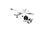HobbyZone Mini Apprentice S 1.2m RC trainer plane with Spektrum DXe transmitter, battery, charger, and AA batteries on a white background.