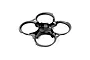 A black BetaFPV drone frame with integrated propeller ducts, viewed from a high angle against a white background.