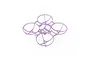 A clear purple BetaFPV drone frame with four integrated propeller guards on a white background.