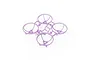 A clear purple BetaFPV drone frame with four integrated propeller guards on a white background.
