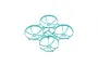 A cyan-coloured BetaFPV drone frame with four integrated propeller guards on a white background.