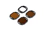 A set of four BetaFPV O4 Pro camera filters including ND8, ND16, ND32, and MCUV, arranged on a white background.
