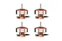 Four BetaFPV 0802 II 28000KV brushless motors in orange, arranged in a grid against a white background.