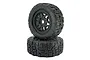 Two Method RC 3.3 Terraform belted all-terrain tyres mounted on black Switch rims, stacked vertically against a white background.