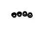 Four black 17mm wheel hex adapters for RC vehicles, shown from different angles against a white background.