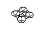 A black BetaFPV Meteor65 Pro II drone frame featuring four circular propeller guards connected by a central mounting structure.