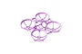 A purple BetaFPV Meteor65 Pro II drone frame featuring four integrated propeller ducts.