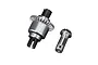 FONZON metal differential assembly with a 30T gear and a separate 12T input pinion gear for RC vehicles.