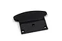 A black nylon front bumper for a 1/24 scale RC car, featuring a flat design with three mounting holes.