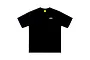 A black short-sleeved t-shirt with a small white CaddxFPV logo on the chest and a yellow size tag inside the collar.