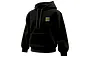 A black CaddxFPV branded hoodie featuring a triple-stacked logo on the chest with the middle logo in yellow.