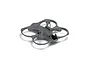 A grey plastic drone frame with integrated propeller guards, shown from a high-angle perspective against a white background.