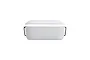 Front view of the white CaddxFPV Walksnail Avatar HD FPV Goggles L showing a clean, minimalist design with black side strap mounts.