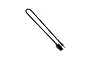 A black power cable with an XT30 connector on one end and a DC barrel plug on the other, isolated against a black background.