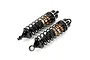Two Rovan aluminium front adjustable shock absorbers in bronze and black finish, shown against a plain white background.