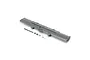 A grey E-Flite RC airplane wing set with included small plastic parts and screws on a white background.