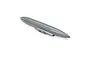 A grey, aerodynamic RC plane external fuel tank accessory on a white background.