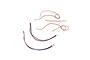 A set of various RC wiring extensions with white plastic connectors against a white background.