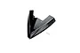 A black plastic RC boat bow cap with four small silver mounting screws on a white background.