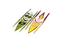 A set of Pro Boat Sonicwake 36 decal sheets featuring yellow, black, and red geometric patterns and branding logos on a white background.