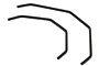 Two black metal sway bars for an RC vehicle, shown against a white background.
