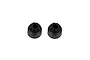 Two black plastic differential case components for RGT RC vehicles, shown from a top-down angle against a white background.